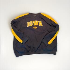 Iowa Hawkeyes Windbreaker Pullover Mens XL Black University
